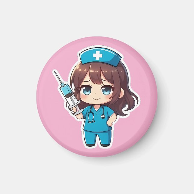 Original Chibi Nurse 2.0 - Precision Care Magnet (Front)