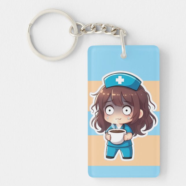 Original Chibi Nurse 2.0 - Total Burnout Key Ring (Front)