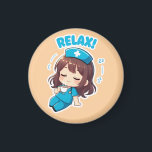 Original Chibi Nurse 3.0 - Relax Magnet<br><div class="desc">“These five minutes—no one can take them away.” In a hospital that feels like a battlefield, this cup of coffee is the whole world. Nurse 3.0 embodies hard-won tranquility, reminding you to tend to your own breath before caring for others. Brighten up your hospital locker, breakroom fridge, or any magnetic...</div>