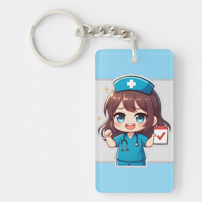 Original Chibi Nurse - Nursing Life Key Ring (Front)