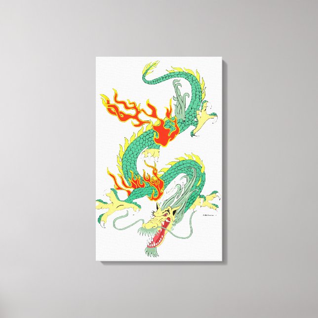 Original Chinese Dragon Canvas Print (Front)