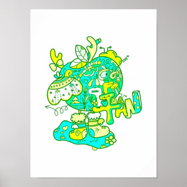 Original Christmas Eve Green Apple Print (Front)