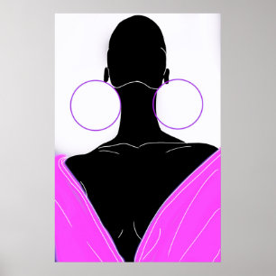 Original cobbles - deep pink poster