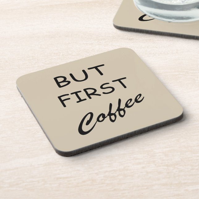 original coffee slogan phrses coaster (Left Side)