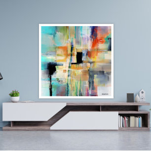 Original Colorful Abstract Art By Dushan Poster