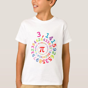 Original colors spiral of digits Pi number 3,14... T-Shirt