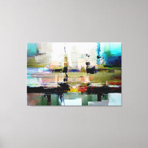 Original Colourful Abstract Art By Dushan Canvas Print