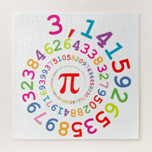 Original colours spiral of digits Pi number 3,14.. Jigsaw Puzzle