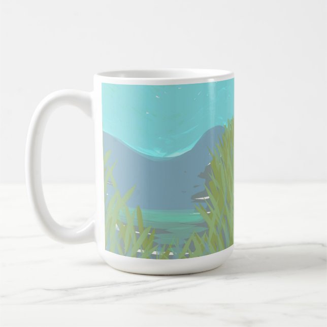 Original Contemporary “The Lake” Artwork  Coffee Mug (Left)