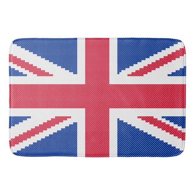 Original cross-stitch design Union Jack Bath Mat (Front)