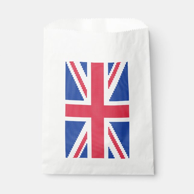 Original cross-stitch design Union Jack Favour Bags (Front)