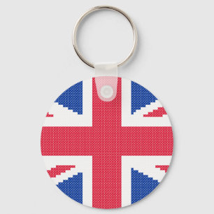 Original cross-stitch design Union Jack Key Ring