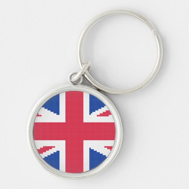 Original cross-stitch design Union Jack Key Ring (Front)