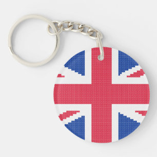 Original cross-stitch design Union Jack Key Ring