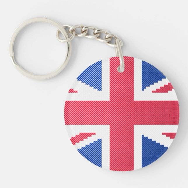 Original cross-stitch design Union Jack Key Ring (Front)