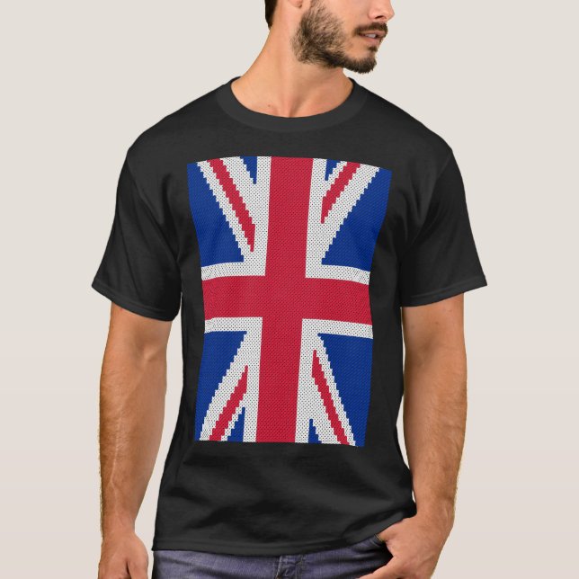 Original cross-stitch design Union Jack T-Shirt (Front)