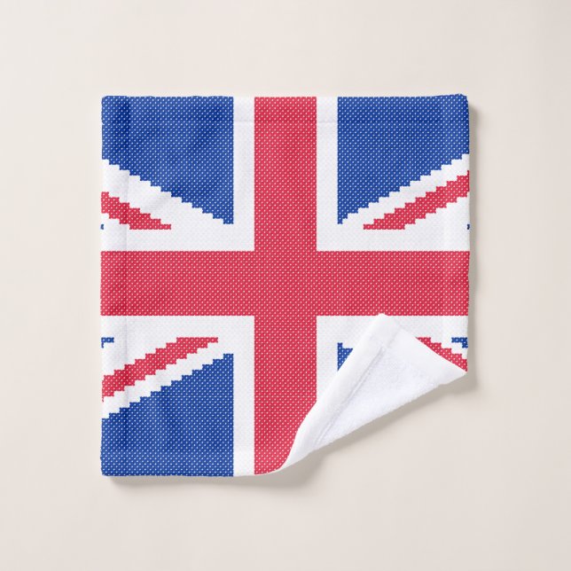 Original cross-stitch design Union Jack Wash Cloth (Wash Cloth)