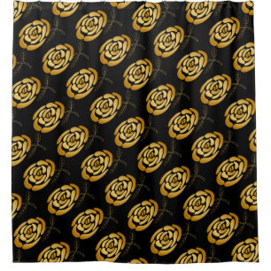 Original cute Golden rose pattern for Celebration Shower Curtain