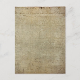 Original Declaration of Independence Postcard