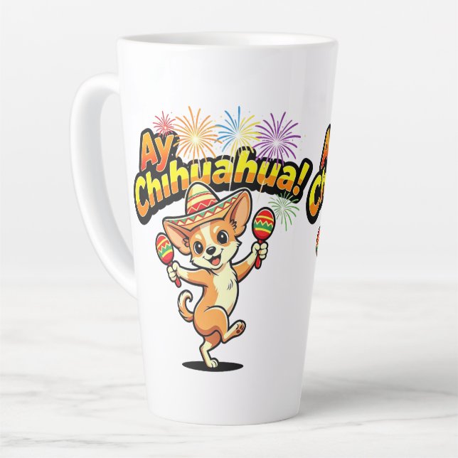 Original Design Ay Chihuahua! Latte Mug (Left Angle)