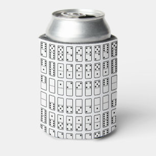 Original design black and white Domino symbols Can Cooler