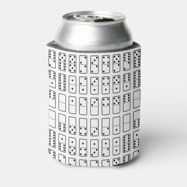 Original design black and white Domino symbols Can Cooler (Can Back)