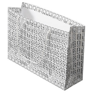 Original design black and white Domino symbols Large Gift Bag