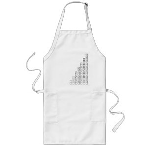 Original design black and white Domino symbols Long Apron
