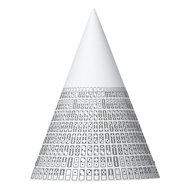 Original design black and white Domino symbols Party Hat (Front)