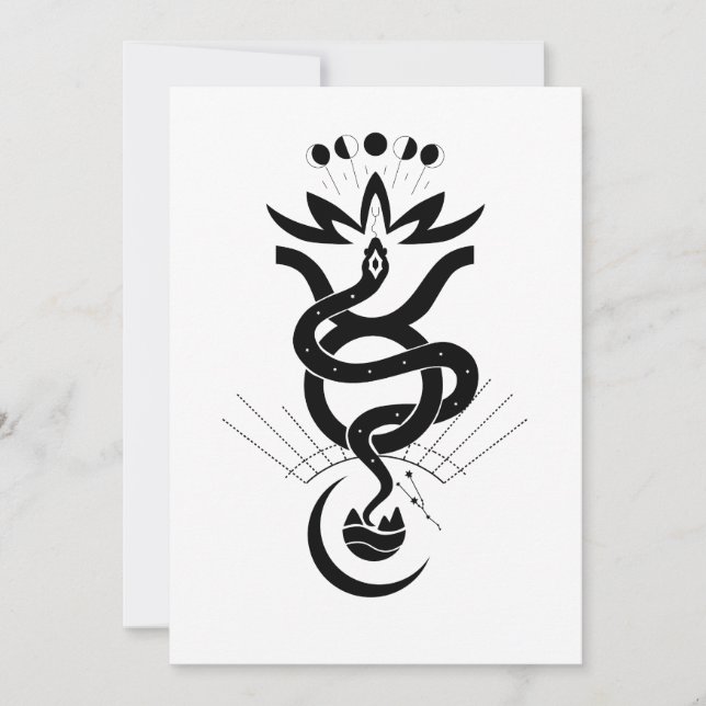 Original design for 2025 Snake printing, Taurus  Invitation (Front)