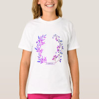 Original design of purple flowers and branches