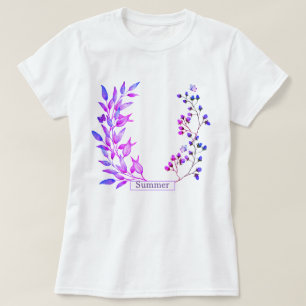 Original design of purple flowers and branches T-Shirt