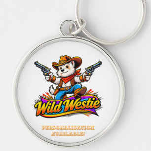 Original Design Westie Dog Cowboy Key Ring