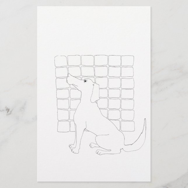 Original Dog Drawing Chinese Dog Year 2018 Sta Stationery (Front)