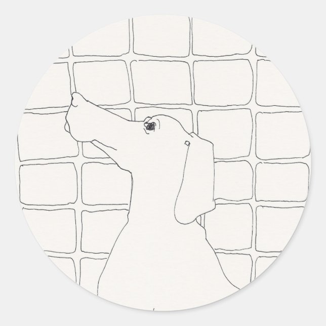 Original Dog Drawing Chinese Dog Year 2018 Sticker (Front)