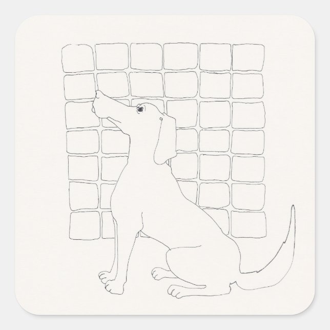 Original Dog Drawing Chinese Dog Year 2018 Sticker (Front)