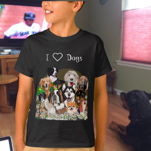 Original Dogpile Cute Pets, Personalise Text T-Shirt