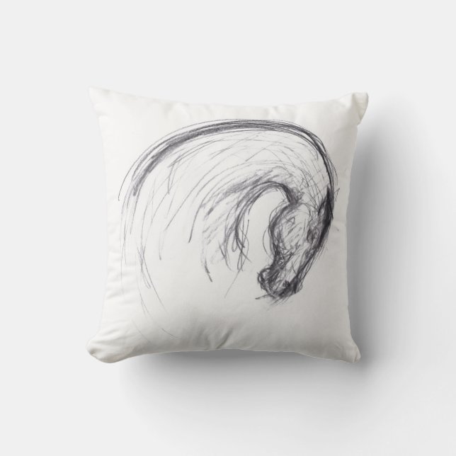 Original Drawing 2 Horse Year Zodiac Birthday P Cushion (Front)