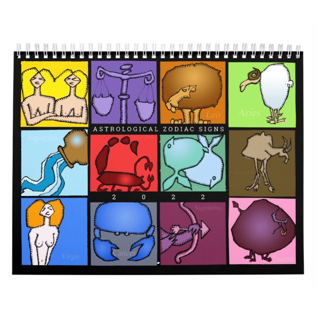Original drawings Astrological Signs chart 2022 C Calendar (Cover)