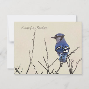 Original Fine Art Blue Jay for Bird Lovers Card