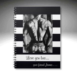 Original Fine Art Body Builder Back In Tight Jeans Notebook