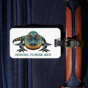 Original Florida Man with Alligator Luggage Tag