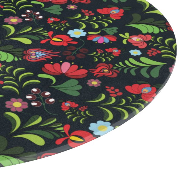 Original FOLK Hungarian Matyo Embroidery  Cutting Board (Corner)
