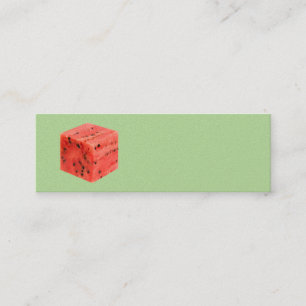 Original Fresh Sweet Red Watermelon Food Cube Mini Business Card