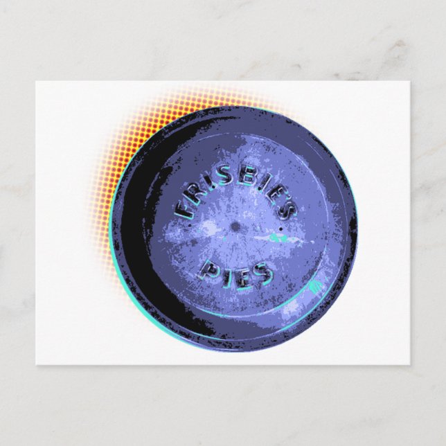 Original Frisbee Pie Tin Pop-Art Postcard (Front)