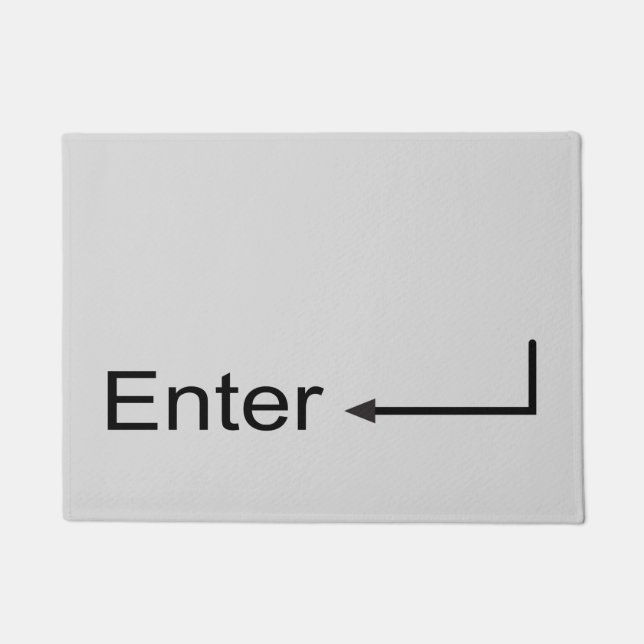 Original fun custom computer keyboard Enter button Doormat (Front)