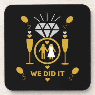 Original Funny Engagement Congratulations   Coaster