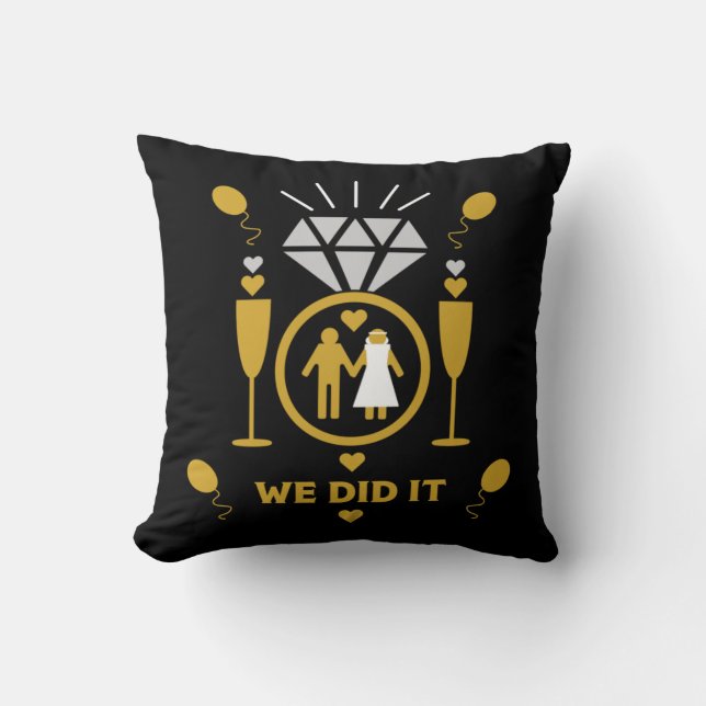 Original Funny Engagement Congratulations   Cushion (Front)