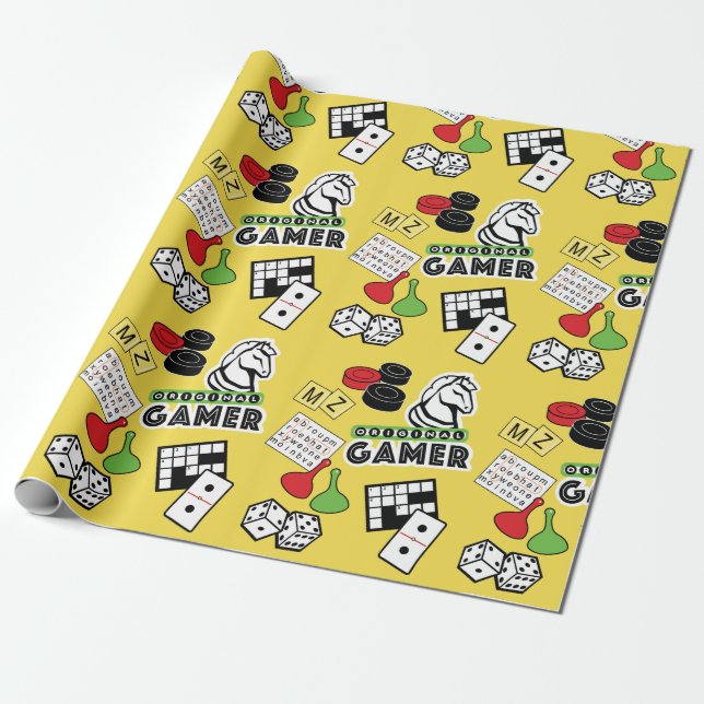Original Gamer Wrapping Paper (Unrolled)