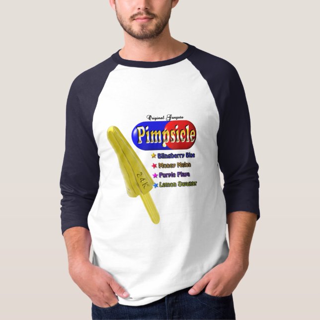 Original Gangsta Solid Gold Pimpsicle! Big Pimpin' T-Shirt (Front)